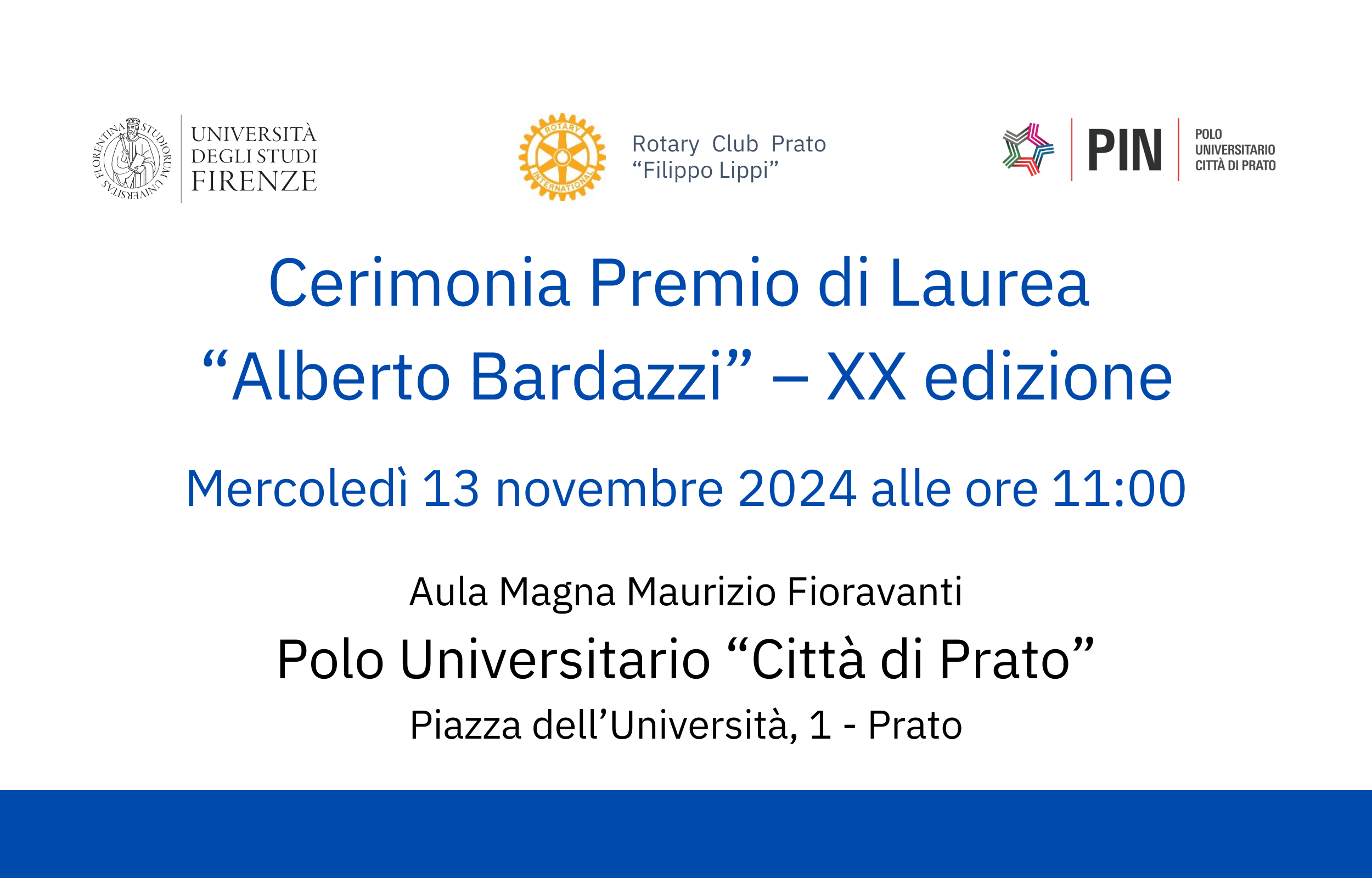 Cerimonia della 20° edizione del Premio di laurea "Alberto Bardazzi"