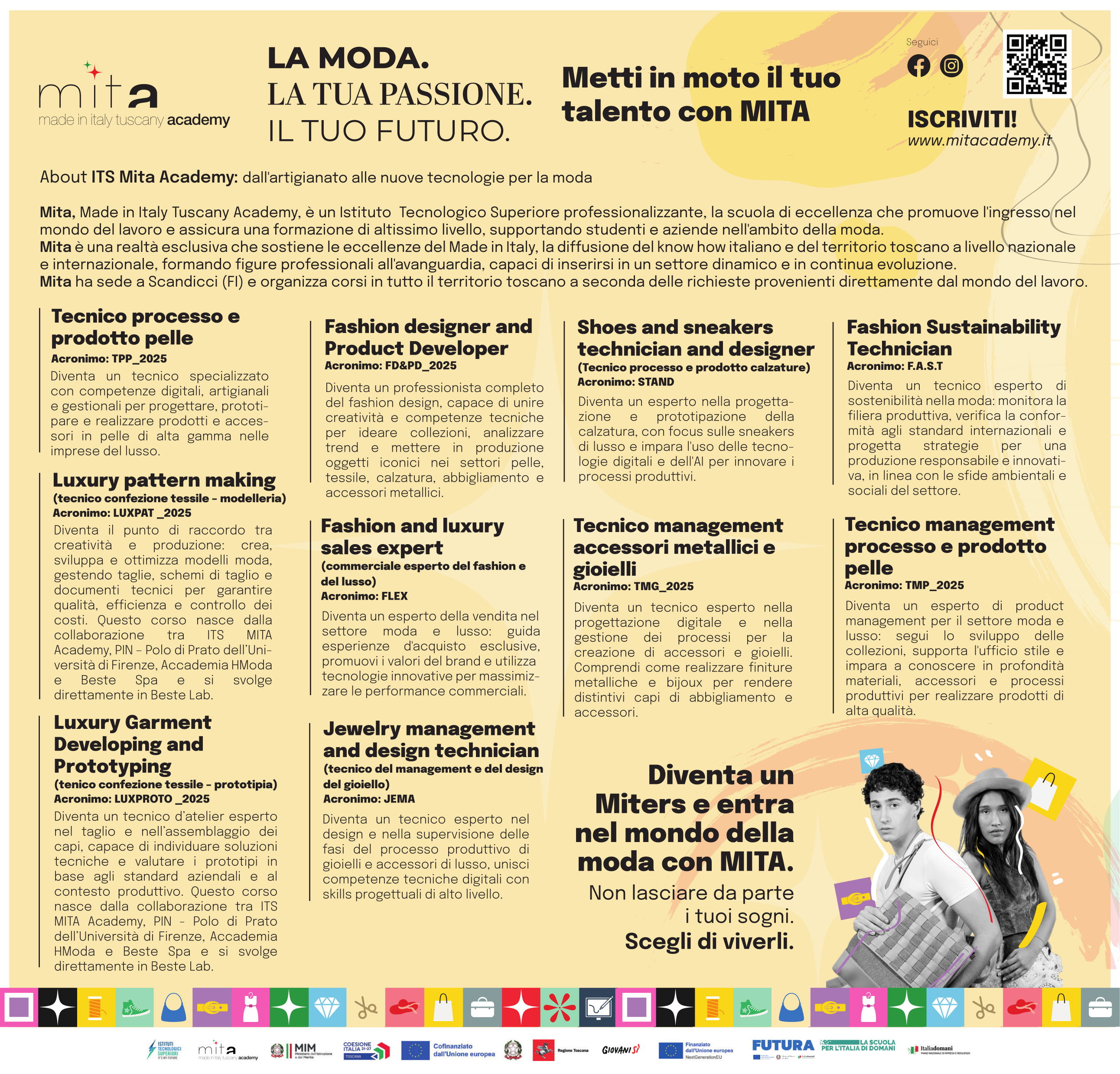 Volantino con descrizione dei corsi MITA