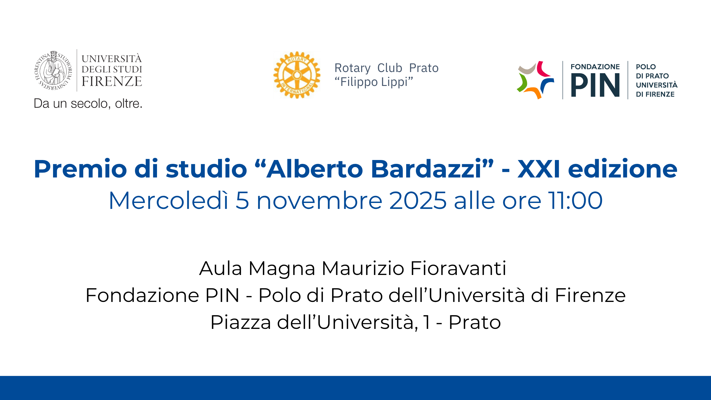 Cerimonia della 21° Edizione del Premio di Studio Alberto Bardazzi