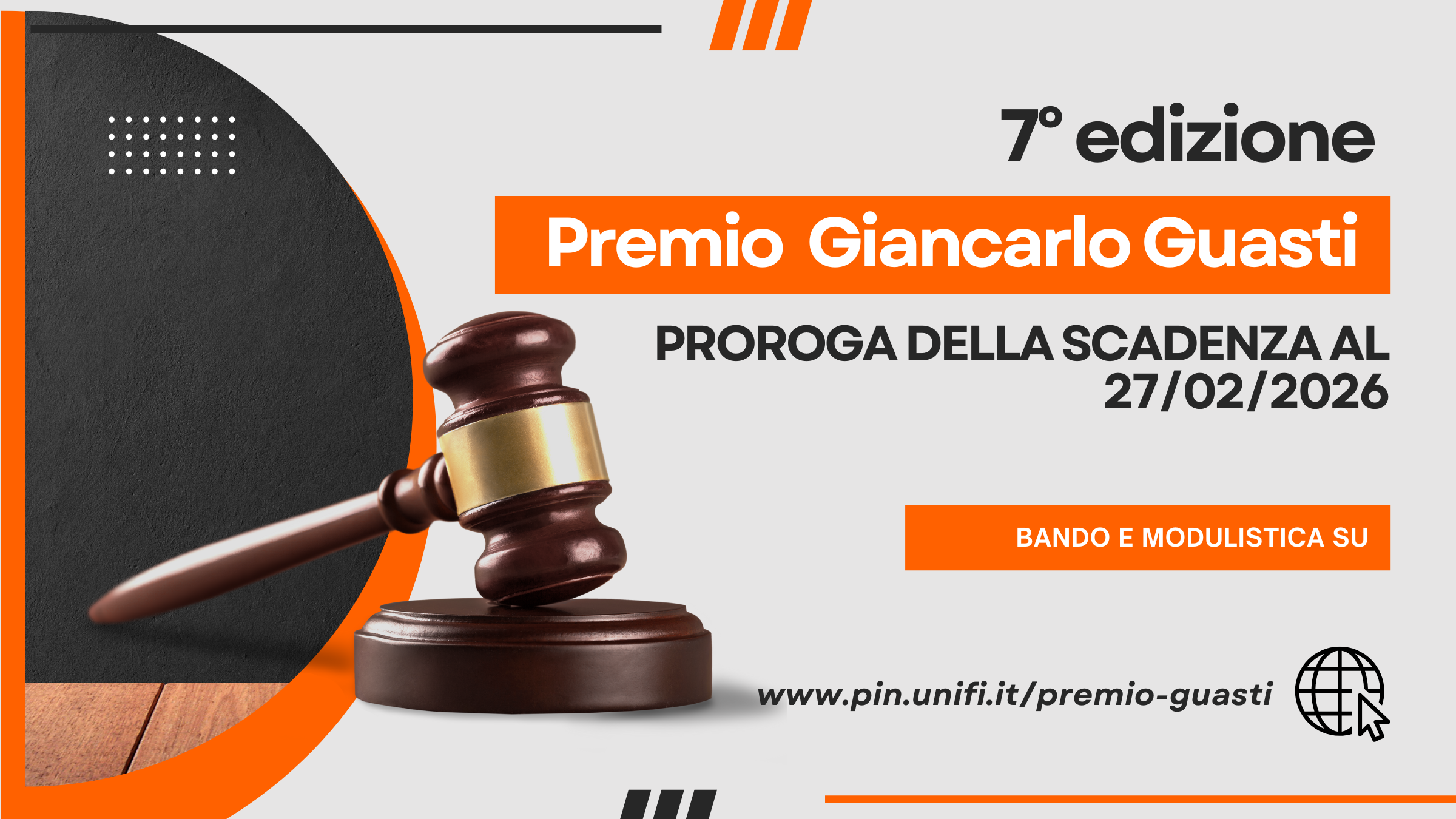 Proroga della scadenza della 7° Ed. del Premio di Studio 