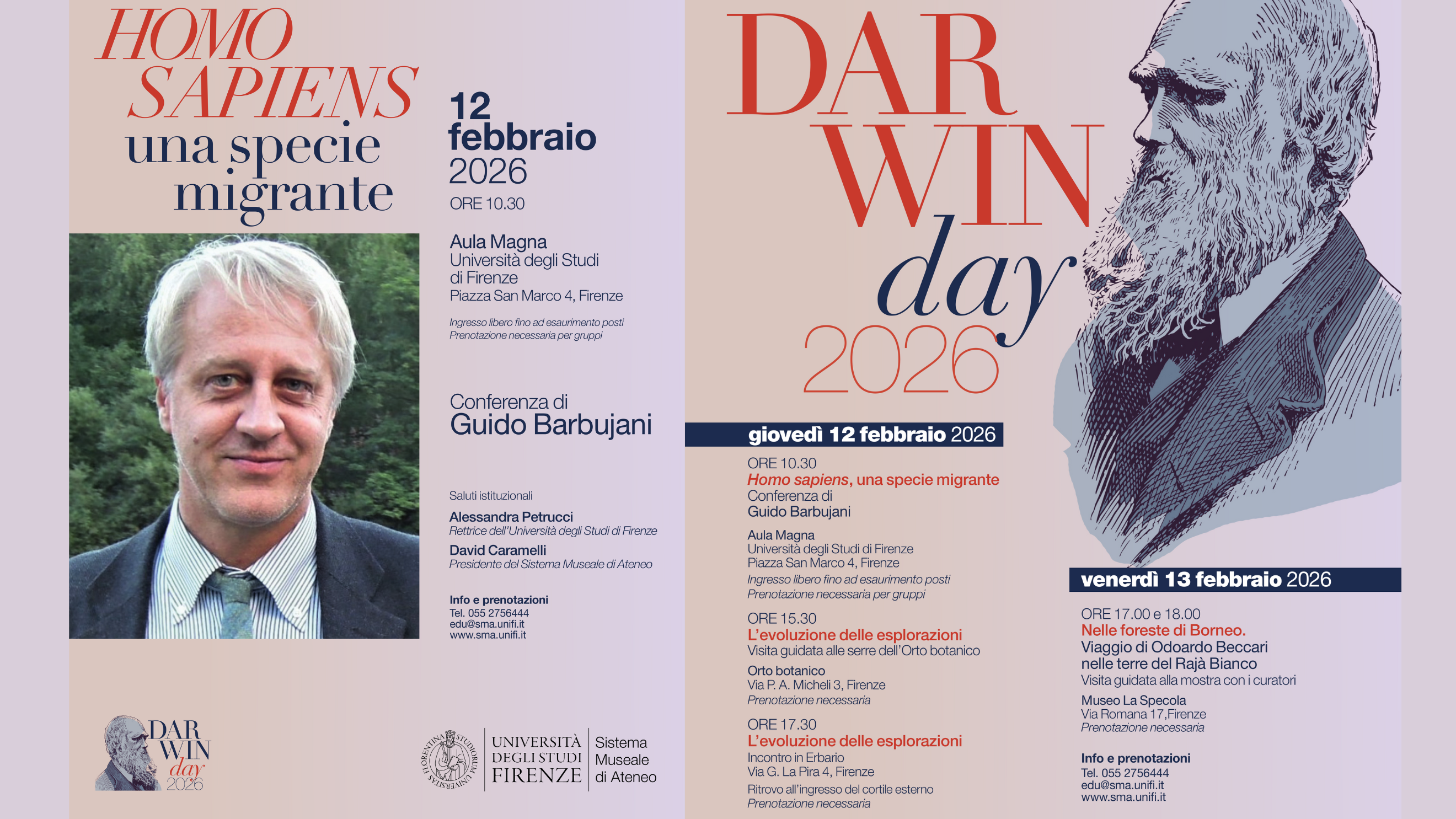 Università di Firenze, Darwin Day 2026 - L’evoluzione come chiave di lettura del presente