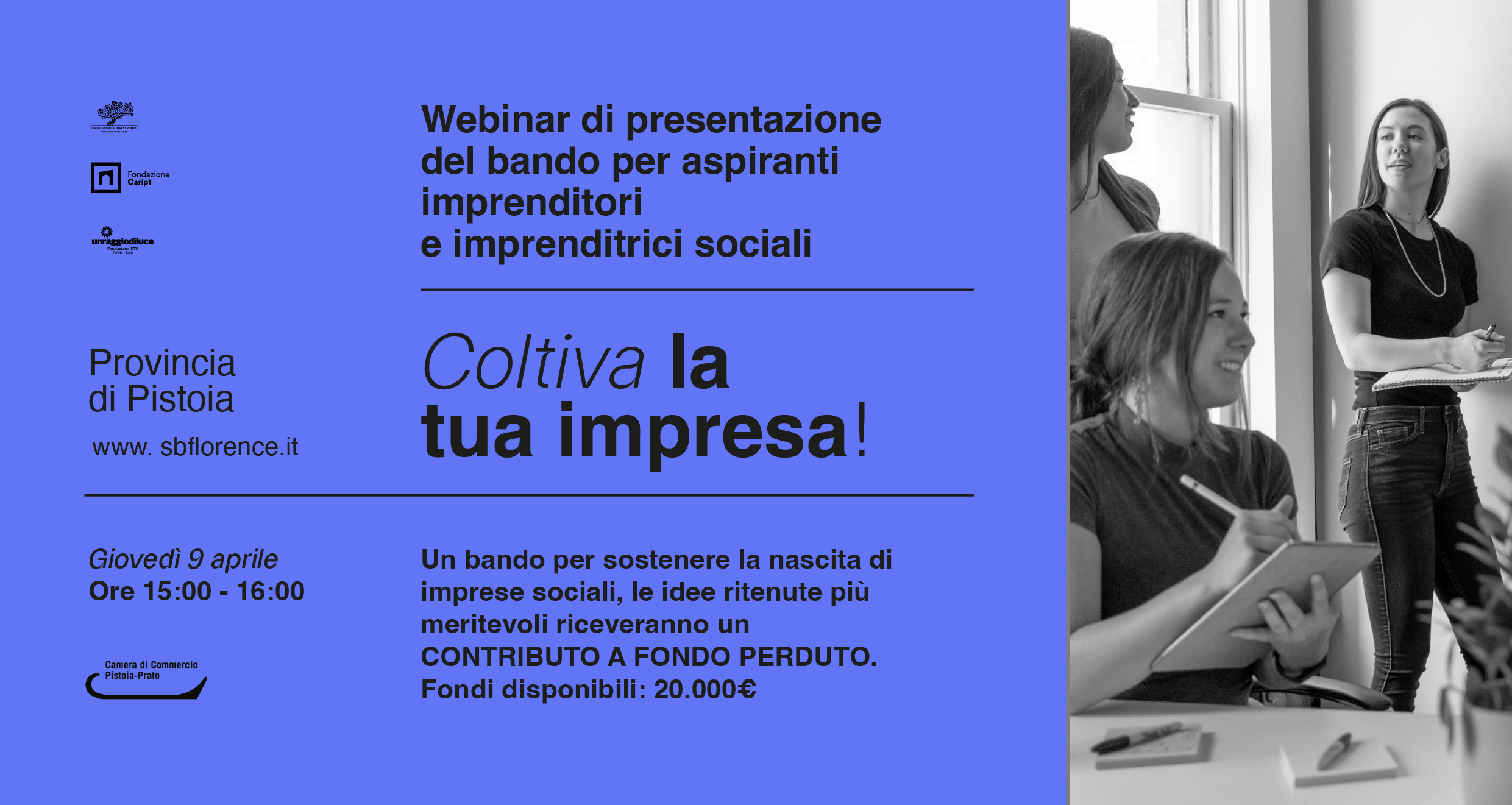 Coltiva la tua impresa! Un webinar per presentare il nuovo bando per l’imprenditoria sociale