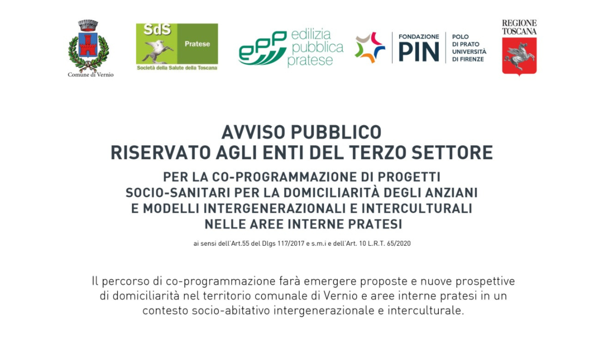 Avviso rivolto agli Enti del Terzo Settore per avviare un percorso di co-programmazione nel territorio di Vernio