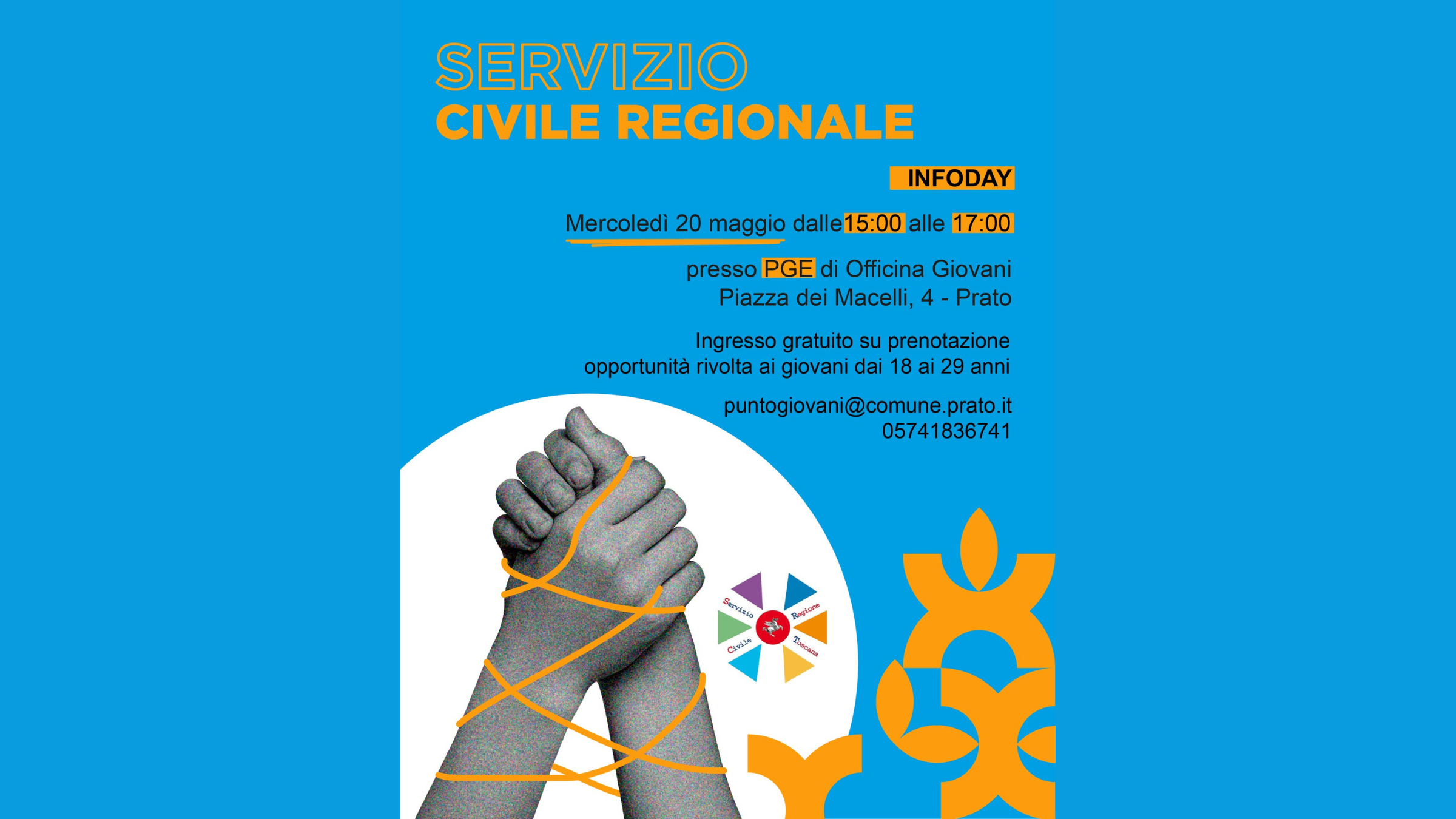 Servizio civile regionale: un infoday per orientarsi tra i progetti del territorio